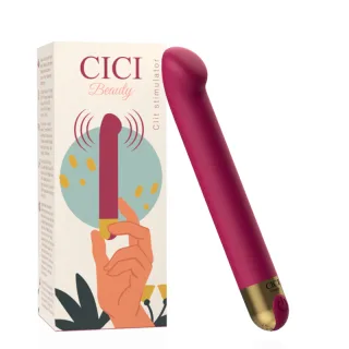 Auflegevibrator Premium Silikon Klitoris-Stimulator Burgund 13 x 2 cm