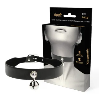 Halsband Chic Desire Anhänger veganes Leder Schwarz