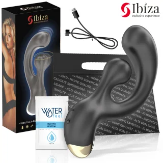 Rabbit-Vibrator Ibiza Technology vibrierend und rotierend Schwarz