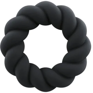 Penisring Twist gedreht Schwarz 5,9 cm