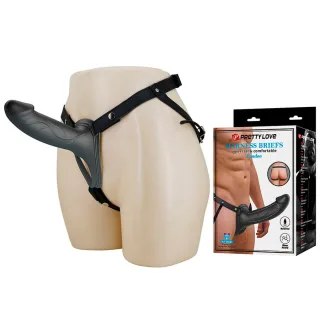 Strap-on Landon Black Vibrating 18 x 4,2 cm