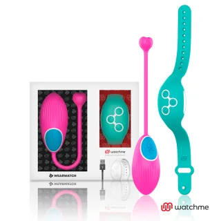 Vibro-Ei Watchme mit Fernbedienung Fuchsia/Aquamarin