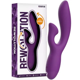 Rabbit-Vibrator Rewofun Flexibler mit Kaninchen Aqua 10 x 3,3 cm