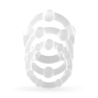 Penisring-Set Triple Bead Transparent 6,5 x Ø 2,5 cm
