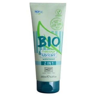 Massage- und Gleitgel Hot Bio Massage 2in1 auf Wasserbasis 200 ml