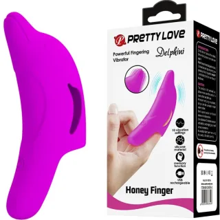 Vibrator Delphini Leistungsstarker Lila Fingerstimulator