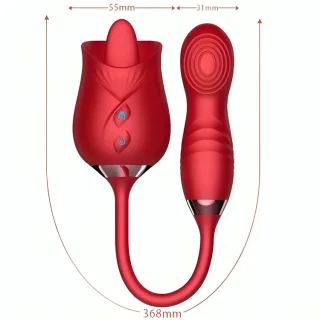 Zungenvibrator Delight mit Stoßfunktion Rot