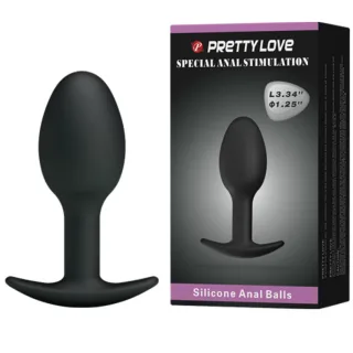 Analplug Silikon Schwarz 6,5 x 3,2 cm
