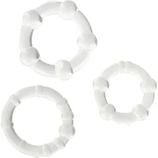 Set aus drei Penisringen Transparent