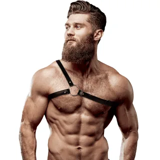 Harness mit gekreuzten Schultern Schwarz