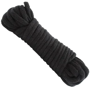 Bondage-Seil Japanese Style aus Baumwolle Schwarz 975,4 x Ø 0,5 cm