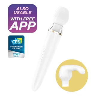 Vibrator Double Wand-er mit App-Steuerung Weiß