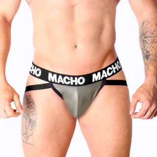 Jockstrap Mx27gr Jock Leder Grau Beige M