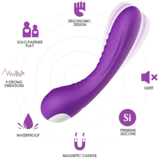Vibrator Legend Silikon Lila 18 x 5,1 cm