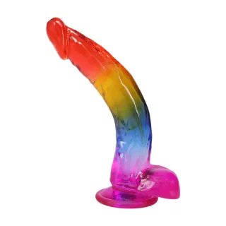 Realistischer Dildo mit Hoden Mehrfarbig 20,3 x Ø 4,1 cm