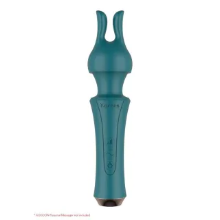 Vibrator Personal Wand mit Aufsätzen Grün