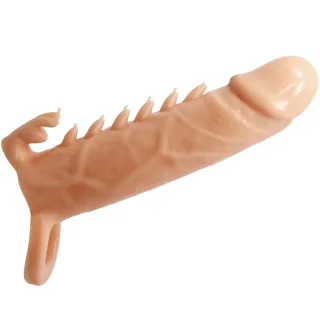 Penishülle Emmit mit Klitoris-Stimulator Hautfarbe 6,3 cm