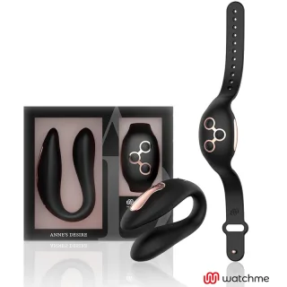 Paarvibrator mit Watchme-Fernbedienung Schwarz-Gold 8,5 x 3,2 cm