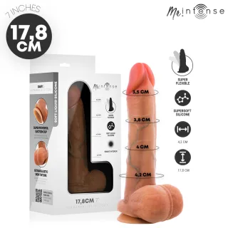 Realistischer Dildo Gary S aus Silikon mit Hoden 17,8 cm Ø 4,2 cm