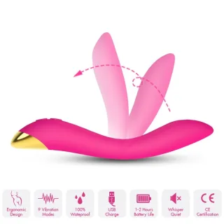 Vibrator Flamingo Multiposition Fuchsia 22,2 x 4 cm