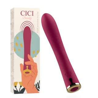 Vibrator Premium Silikon Push Bullet Gold 20 x 3,5 cm