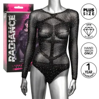 Body Radiance Langarm-Bodysuit Übergröße
