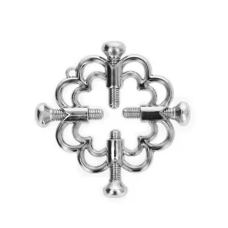 Nippelklemmen Metallische Blumen-Nippelklammern Schwarz