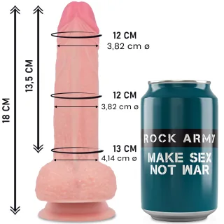Realistischer Dildo Liquid Silicone Premium Mustang Realistic 18 x 4,14 cm