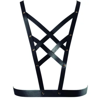Maze Harness mit Ausschnitt gekreuzt Schwarz