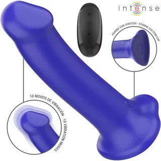 Vibrator Intense Victoria mit Saugfuß Blau 19,5 x 3,9 cm