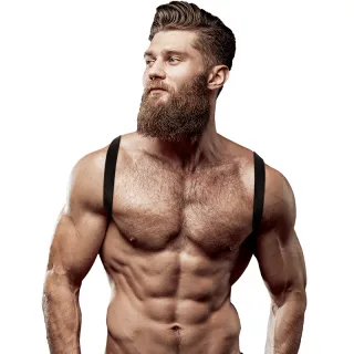 Harness Rückenharness aus Ökoleder für Herren
