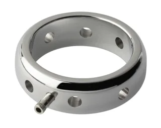 Penisring Elektro Metall gelocht Silber