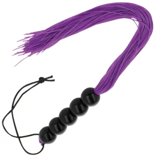 Flogger mit Gummifäden Lila 45 cm