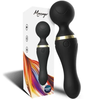 Massagestab Freeza mit flexiblem Kopf Schwarz