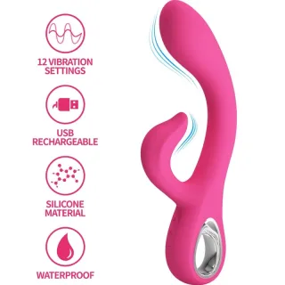 Rabbit-Vibrator Fritz Rabbit 12 Vibrationen Rosa