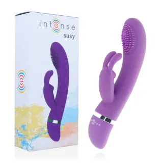 Rabbit-Vibrator Intense Susy mit Noppenkopf Lila 18,8 x 3,6 cm