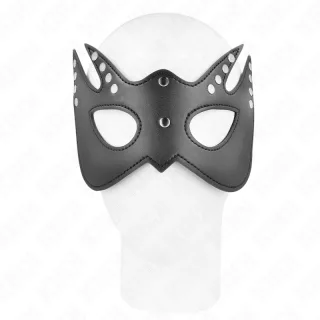 Maske Fledermausmaske mit Nieten Schwarz
