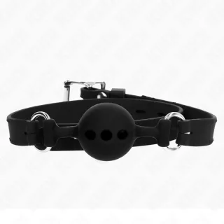 Fetisch-Toy KINK Knebel aus Vollsilikon Größe S Schwarz 4 cm