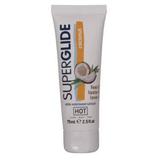 Gleitgel Hot Superglide essbar Kokosnuss auf Wasserbasis 75 ml