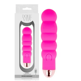 Vibrator Nr. 6 Silikon Rosa 13 x 2,8 cm