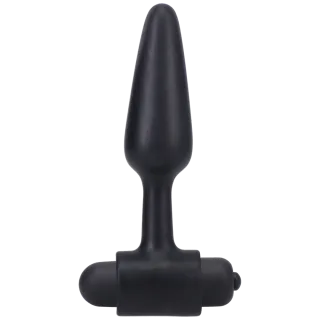 Analplug mit Vibration in a Bag Schwarz 9,5 x Ø 2,5 cm
