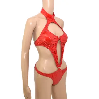 Damen Glanz Stringbody Reizwäsche one size