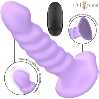 Vibrator Brenda M Spiralendesign 10 Vibrationen Lila Fernbedienung 14 x 3 cm