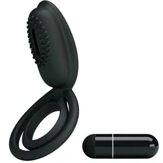 Penisring Esther Vibrationsring mit Stimulator Schwarz