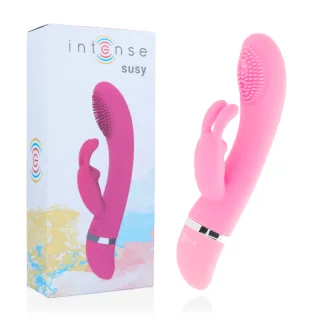 Rabbit-Vibrator Intense Susy mit Noppenkopf Rosa 18,8 x 3,6 cm