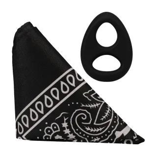 Penisring Rock Solid The Code mit Bandana Schwarz 7 x Ø 4,6 cm