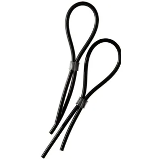 Verstellbare Elektro-Schlaufen für Penis und Hoden aus Gummi Ø 2,75 cm