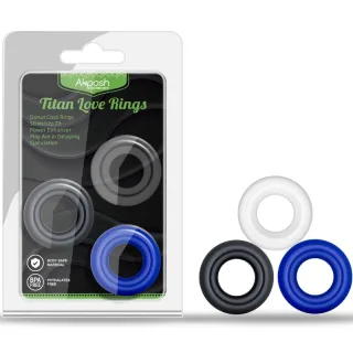Penisring-Set Titan Love Donut-Ring Mehrfarbig