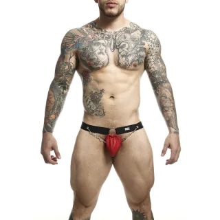 Dungeon Roter Jockstrap mit Ketten Einheitsgröße