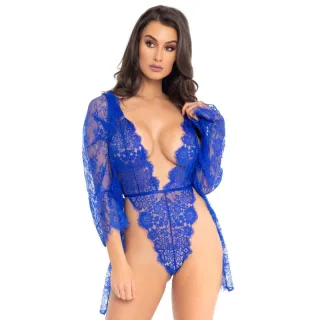 Body Teddy und Robe Blau L